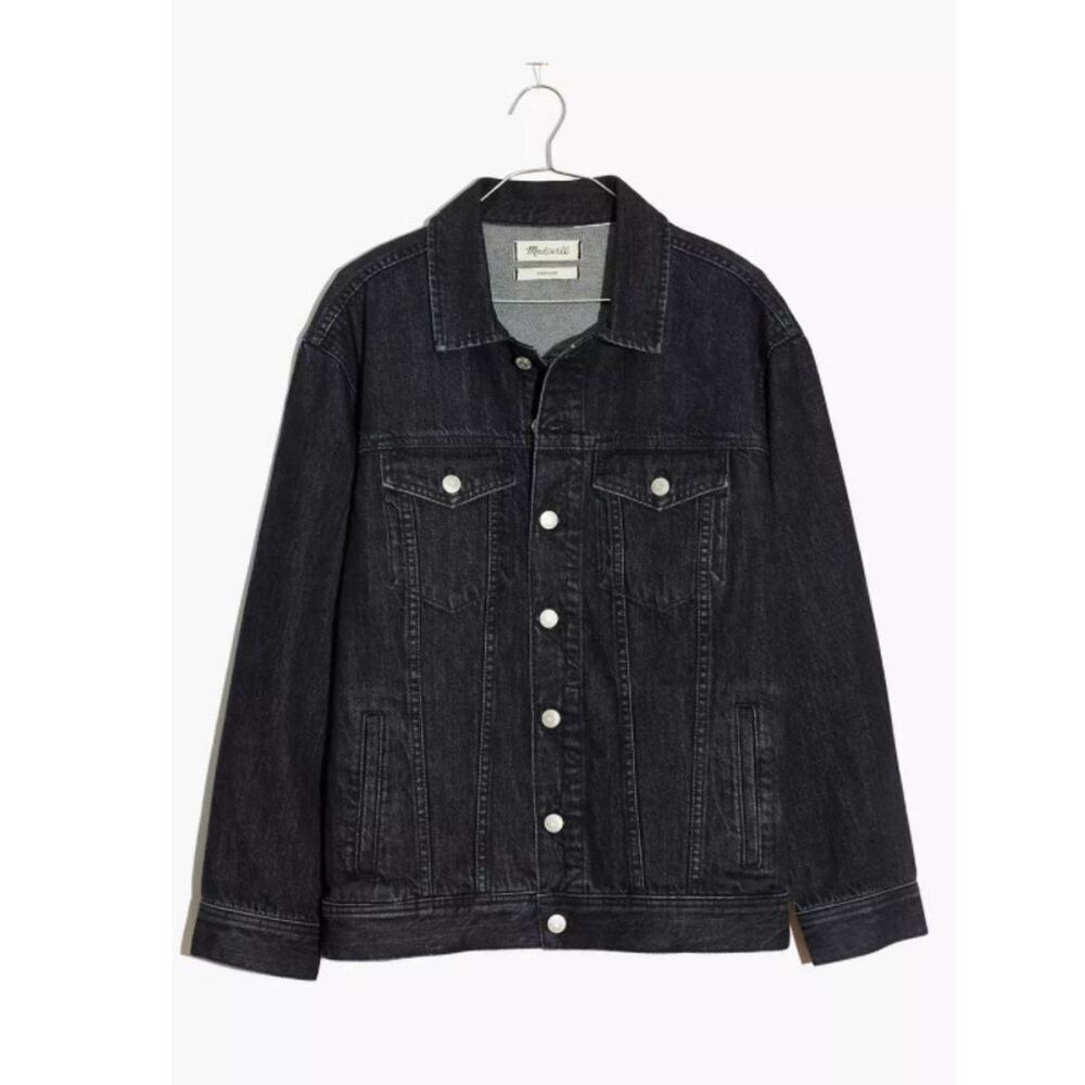 Madewell Black Denim Jacket Lunar Wash 100% Cotton Plus Size 1X